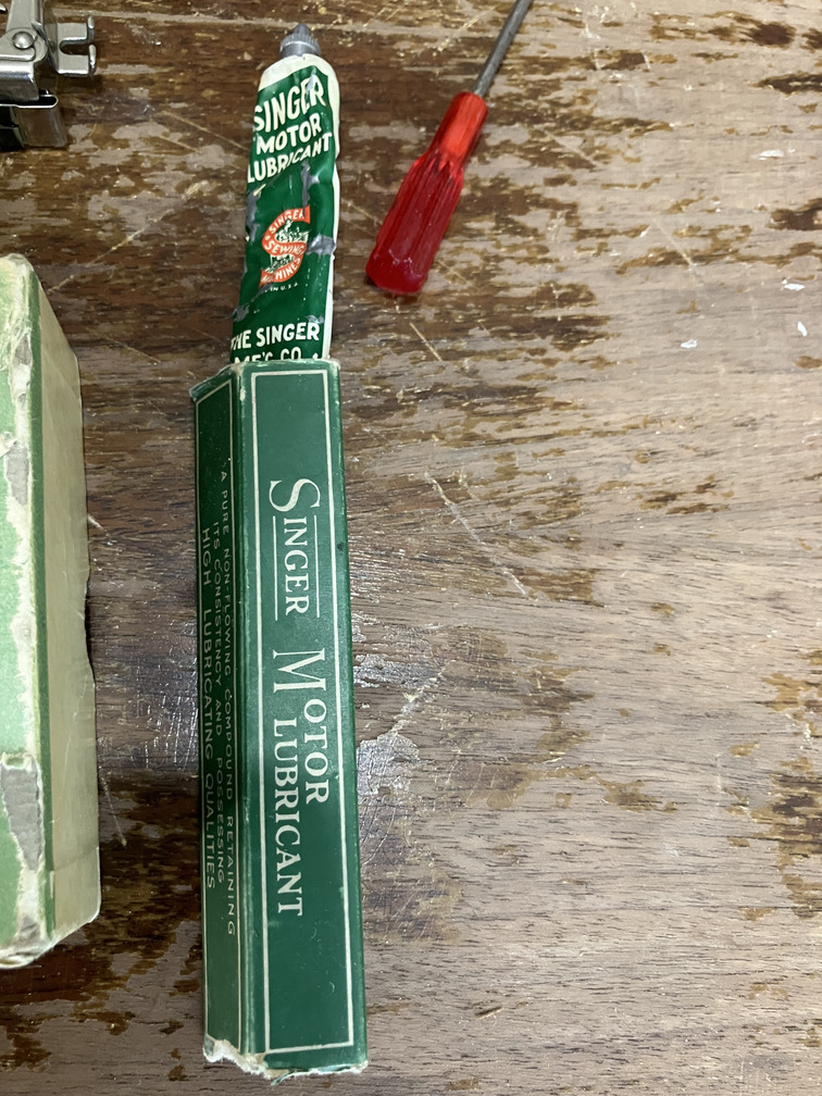 Singer motor lubricant tube